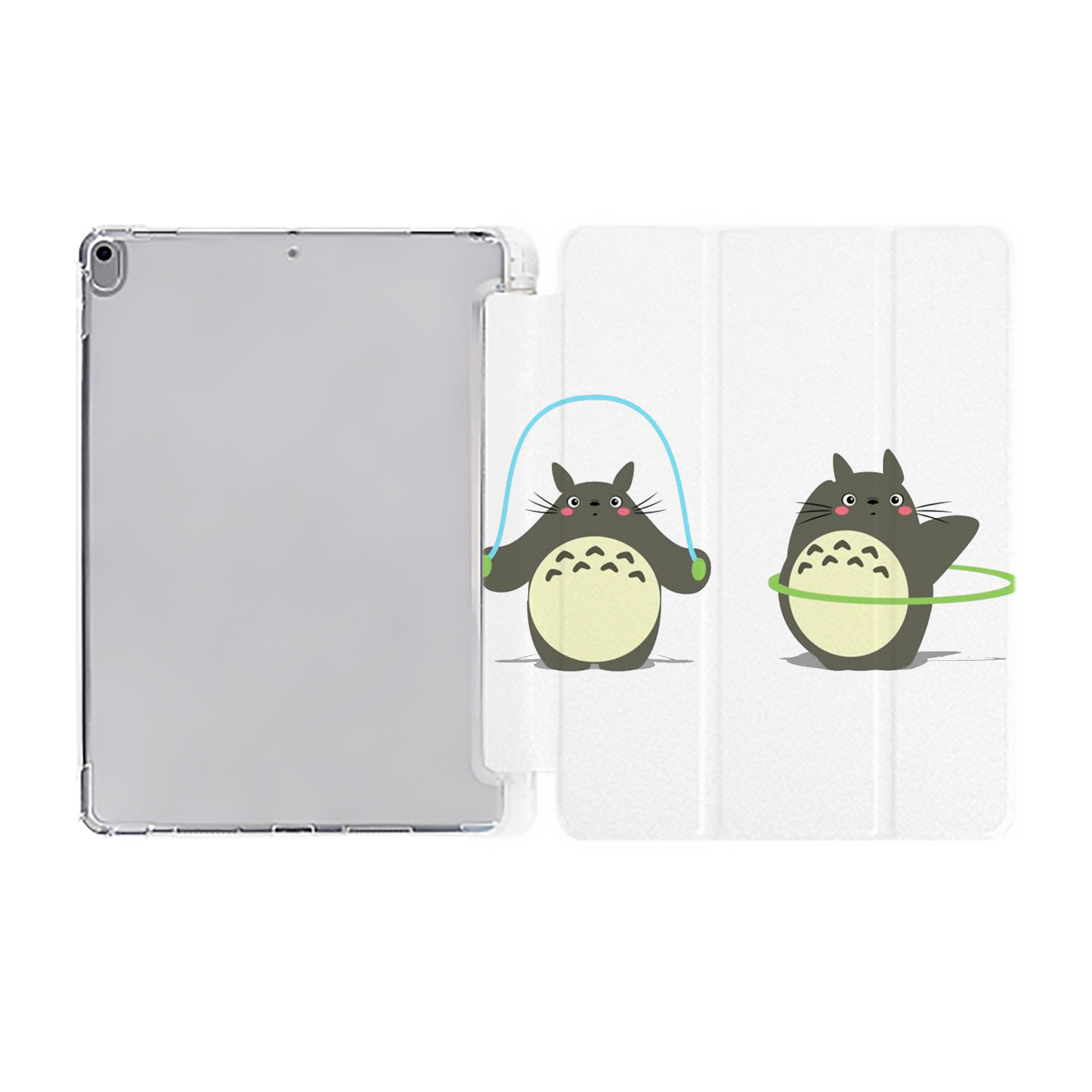 （画像用） となりのトトロ 草壁メイ 草壁サツキ My Neighbor Totoro Satsuki Kusakabe Mei Kusakabe IPad ケース ペン収納付き 三つ折りスタンド PUレザー×シリコン 対応機種9.5/10.5/10.9インチ
